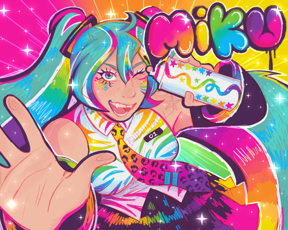 aug - lisa frank miku